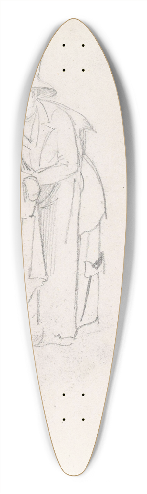 Adolph Tidemand - Mannsfigur som lener seg mot en stolrygg 39.3 inch art pintail longboard deck