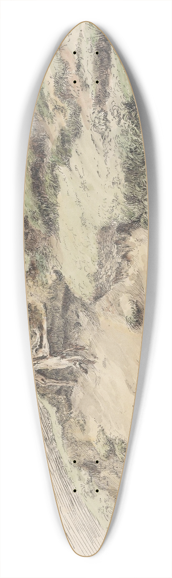 Adolph Tidemand - Sandskrent 39.3 inch art pintail longboard deck