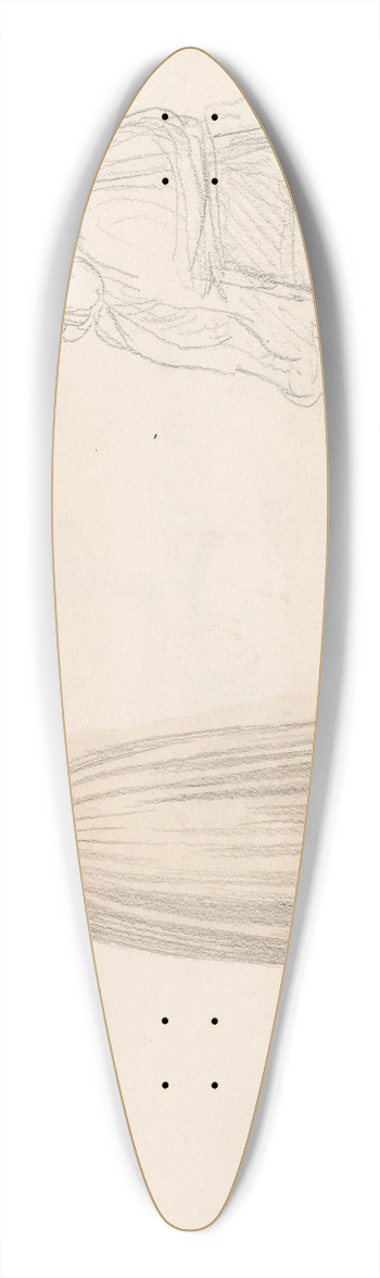 Adolph Tidemand - To ryggvendte kvinnefigurer, Likens 39.3 inch art pintail longboard deck