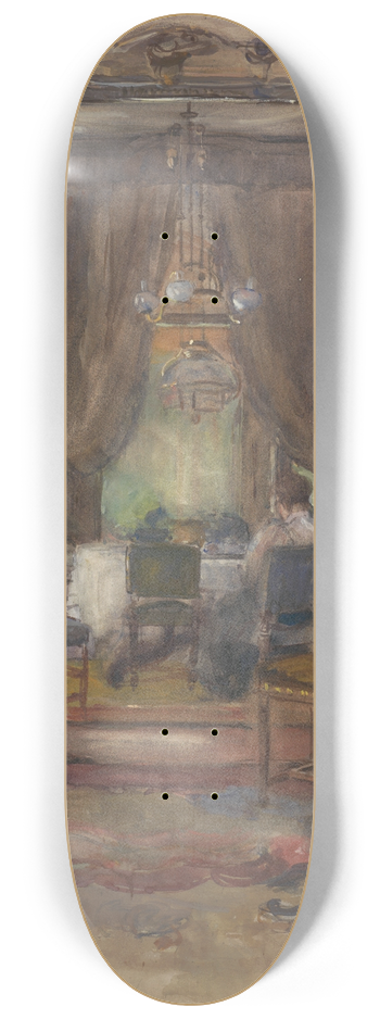Barbara Elisabeth van Houten - De huiskamer aan de Riouwstraat te Den Haag, bij daglicht 8.25 inch art skate deck