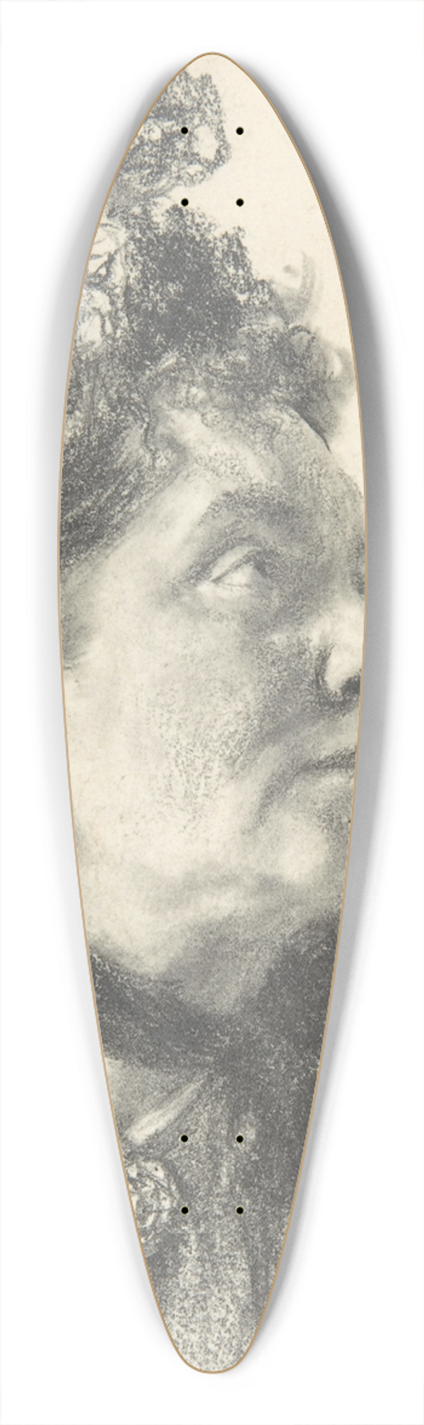 Adolph von Menzel - Woman with a Crushed Velvet Hat 39.3 inch art pintail longboard deck