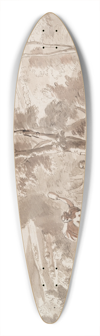 Adriaen de Hennin - Nymphs andSatyrs 39.3 inch art pintail longboard deck