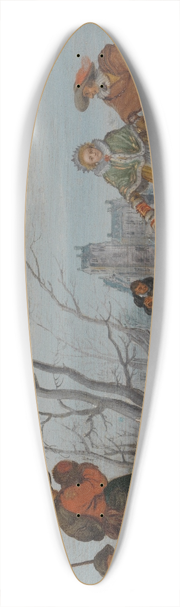 Adriaen Pietersz. Van De Venne - Winter (Amusement on the Ice) 39.3 inch art pintail longboard deck