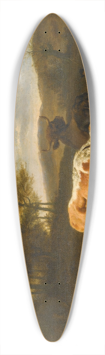 Adriaen van de Velde - Mountainous Landscape with Cows 39.3 inch art pintail longboard deck