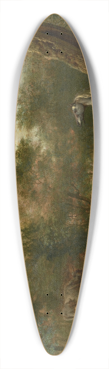 Adriaen van de Velde - Wooded Landscape with Cattle 39.3 inch art pintail longboard deck