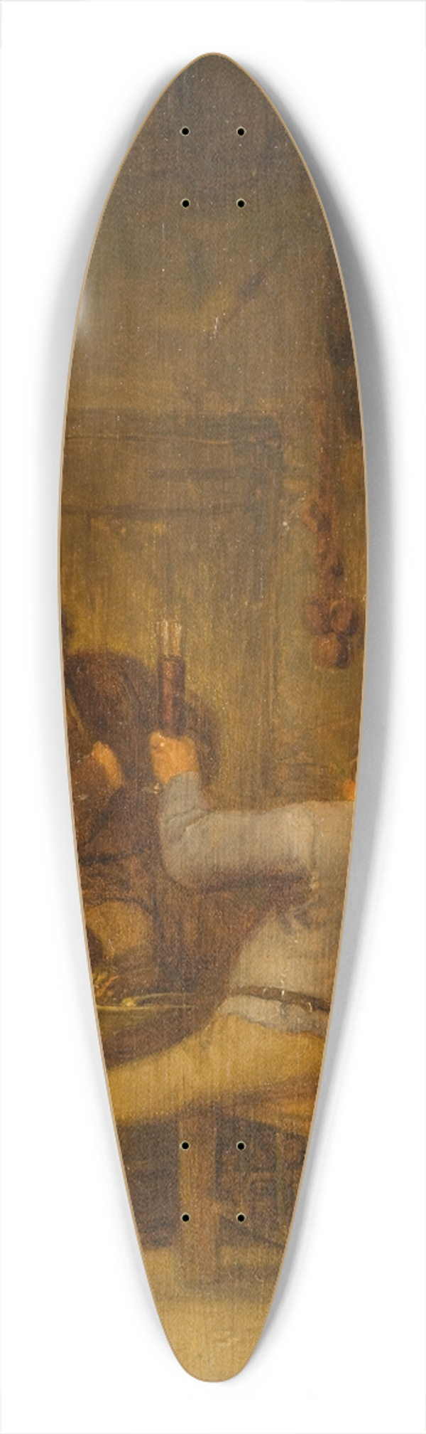 Adriaen van Ostade - Peasants Drinking and Smoking 39.3 inch art pintail longboard deck