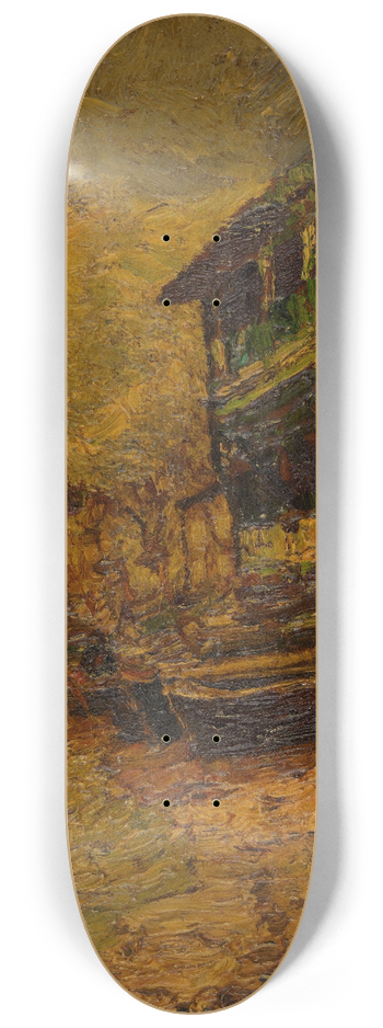 Adolphe Monticelli - Restaurant Bernard in Estaque 8.25 inch art skate deck