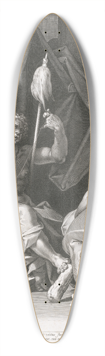Aegidius Sadeler II - Hercules and Omphale 39.3 inch art pintail longboard deck