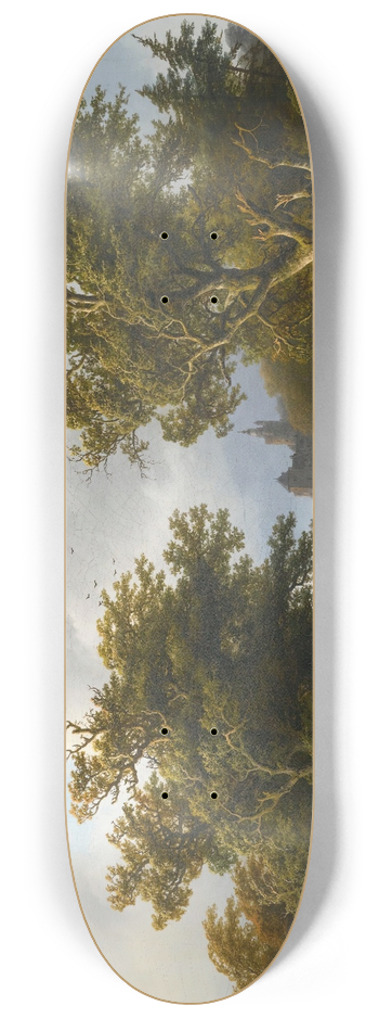 Barend Cornelis Koekkoek - The gust of wind 8.25 inch art skate deck