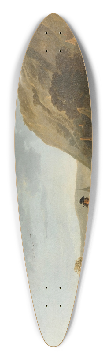 Aelbert Cuyp - River Landscape with Riders 39.3 inch art pintail longboard deck