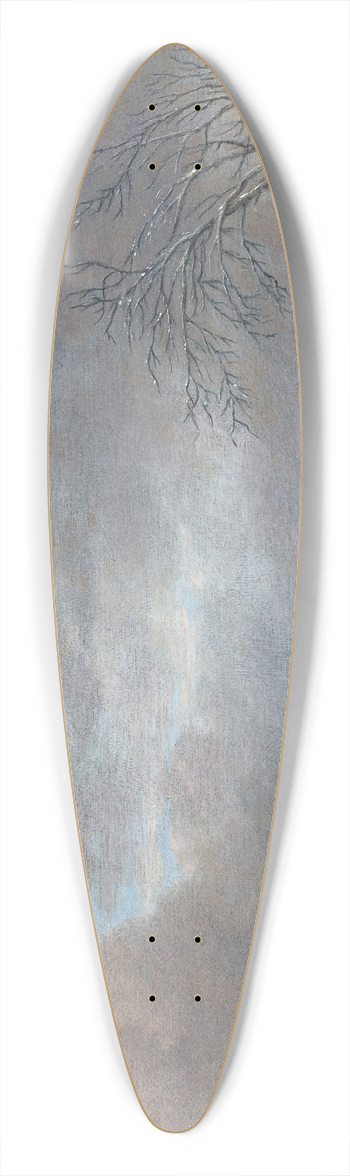 Aert van der Neer - Winter Landscape with Skaters on a Frozen River 39.3 inch art pintail longboard deck