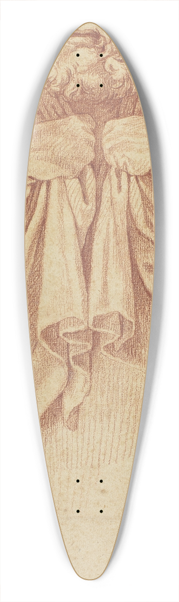 After Annibale Carracci - Term 39.3 inch art pintail longboard deck