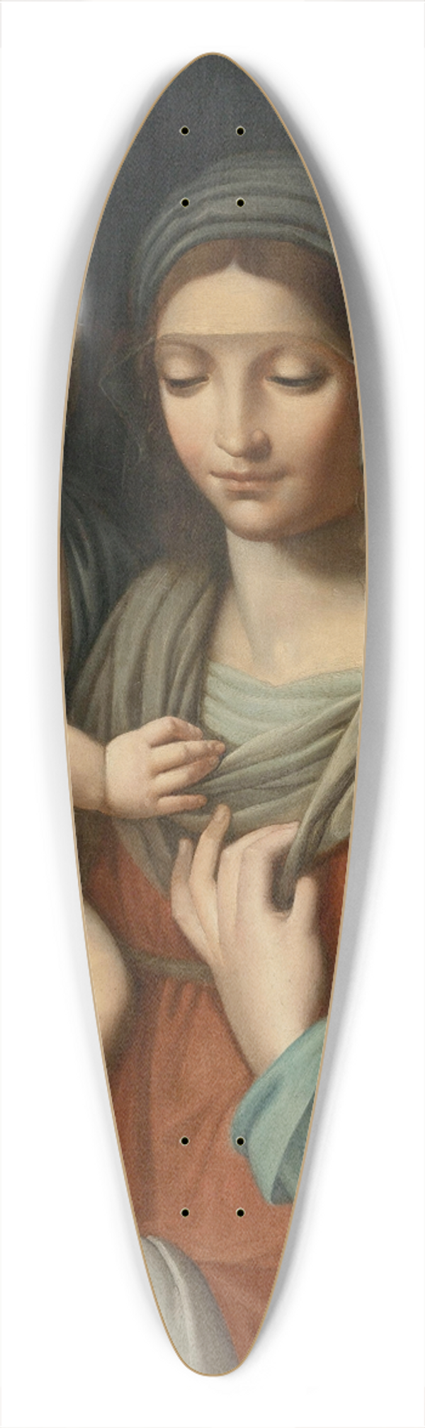 After Bernardino Luini - Virgin And Child 39.3 inch art pintail longboard deck