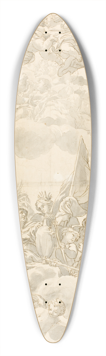After Ciro Ferri - Glorification of Saint 39.3 inch art pintail longboard deck