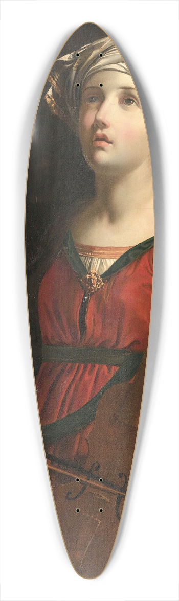 After Guido Reni - Saint Cecil 39.3 inch art pintail longboard deck