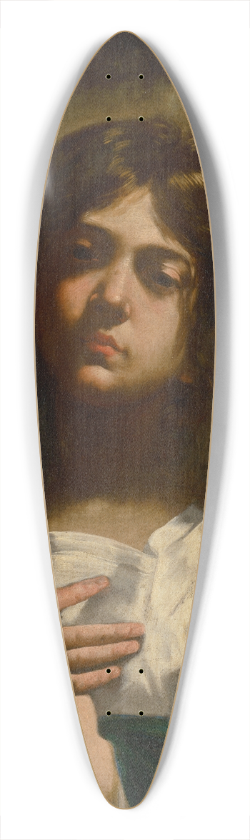 After Simone Cantarini - John the Evangelist 39.3 inch art pintail longboard deck