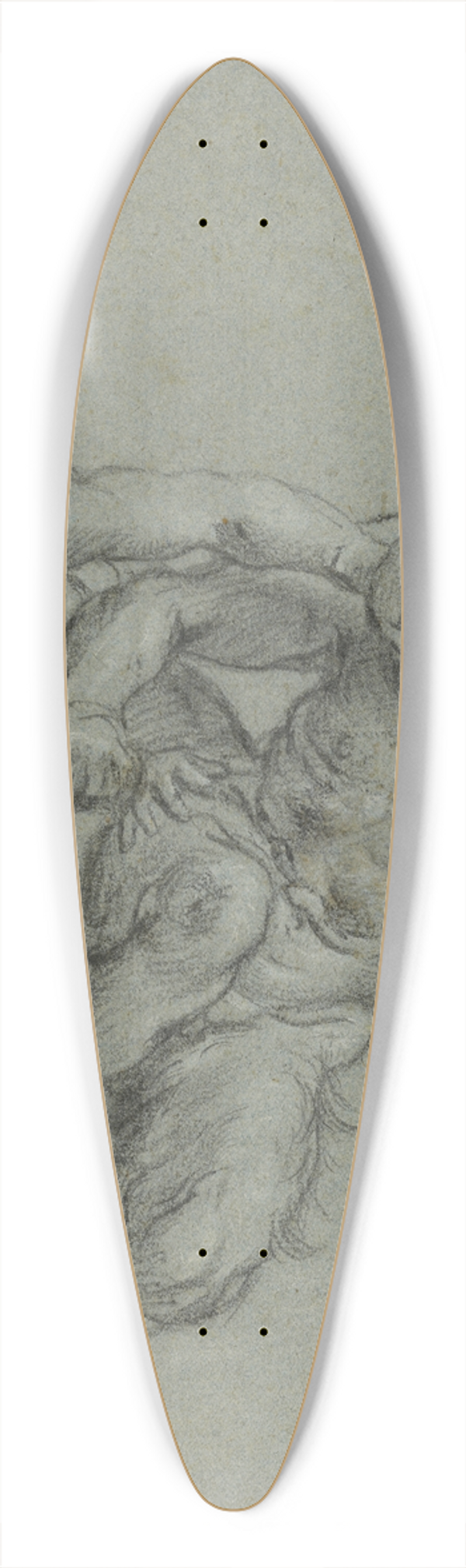 Agostino Carracci - Cupid Overpowering Pan 39.3 inch art pintail longboard deck