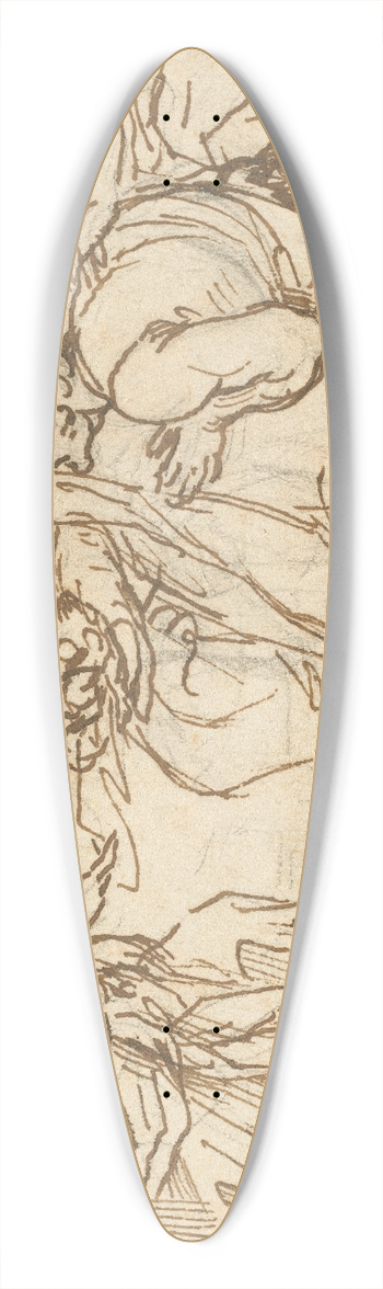 Agostino Masucci - The Adoration of the Shepherds 39.3 inch art pintail longboard deck