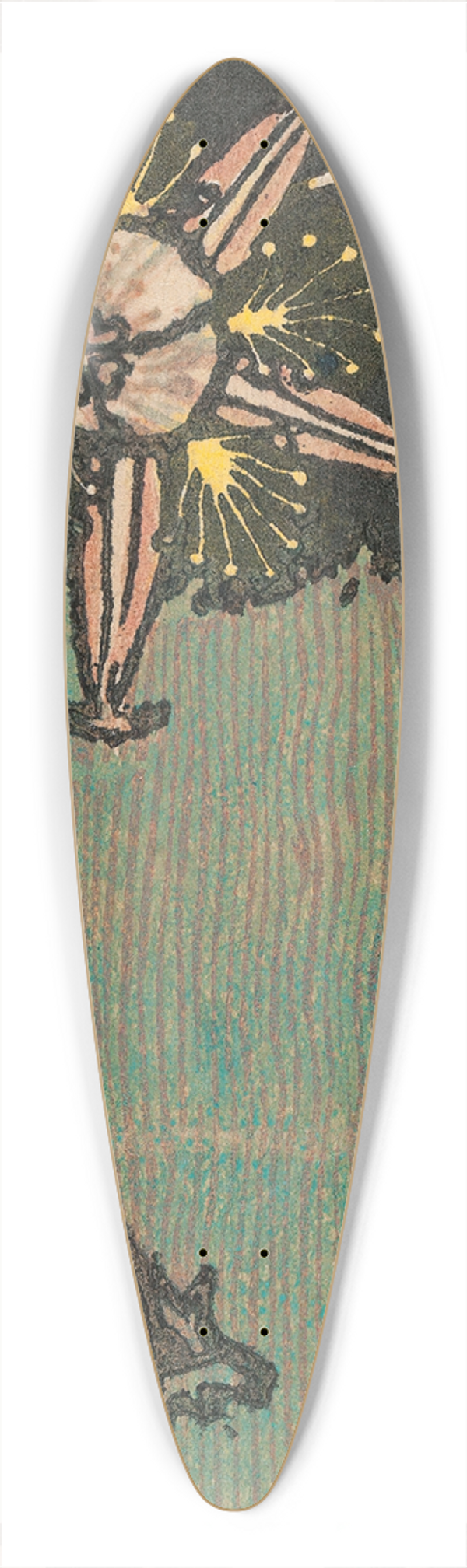 Akseli Gallen-Kallela - Death and the Flower 39.3 inch art pintail longboard deck