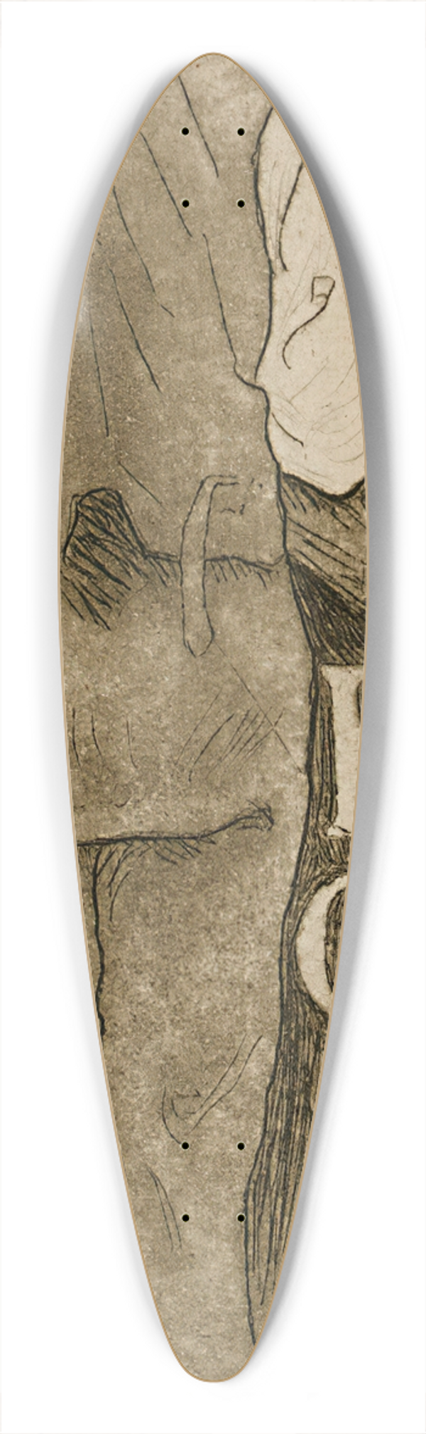 Akseli Gallen-Kallela - Ex Libris Filip Galln, the Artists Brother 39.3 inch art pintail longboard deck