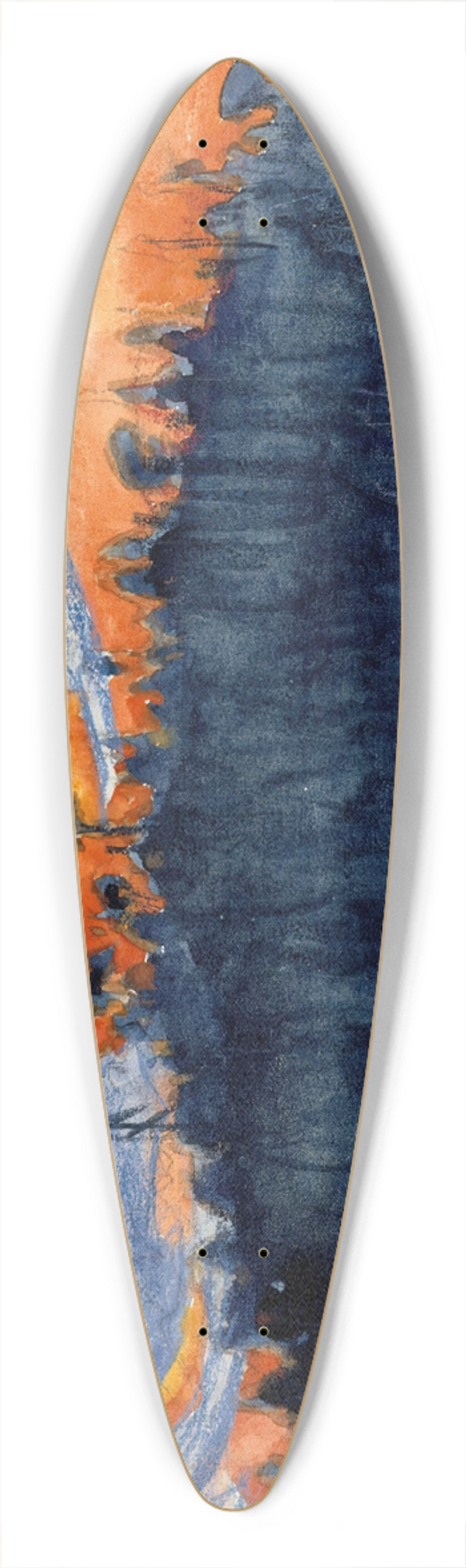 Akseli Gallen-Kallela - Impivaara from Far 39.3 inch art pintail longboard deck