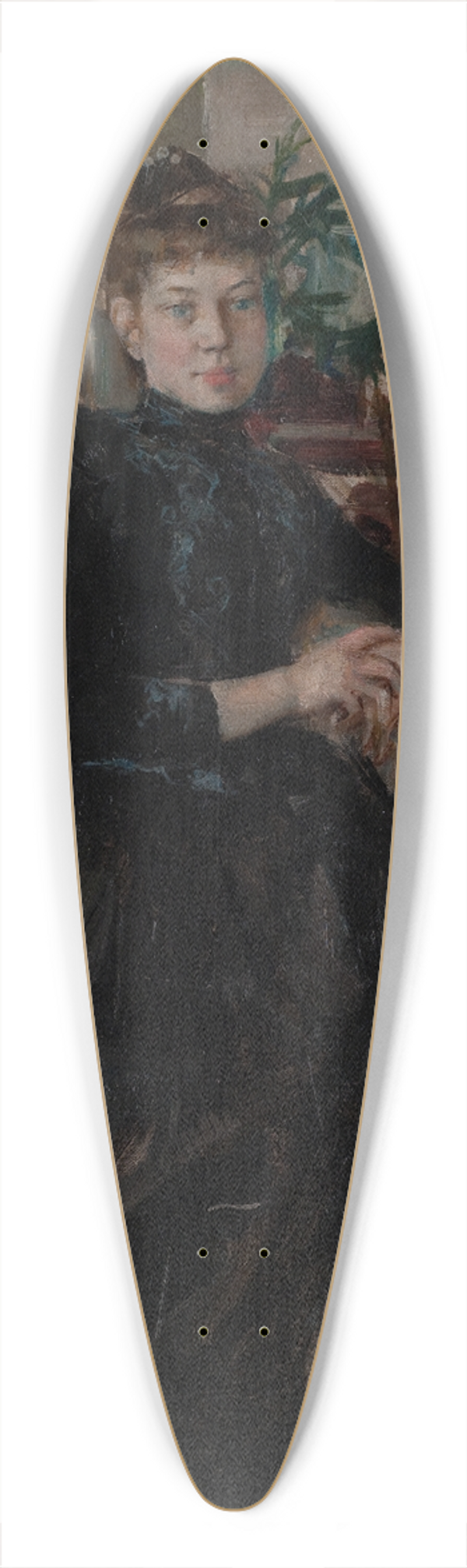 Akseli Gallen-Kallela - Portrait of Mary Slr, the artists fiance 39.3 inch art pintail longboard deck
