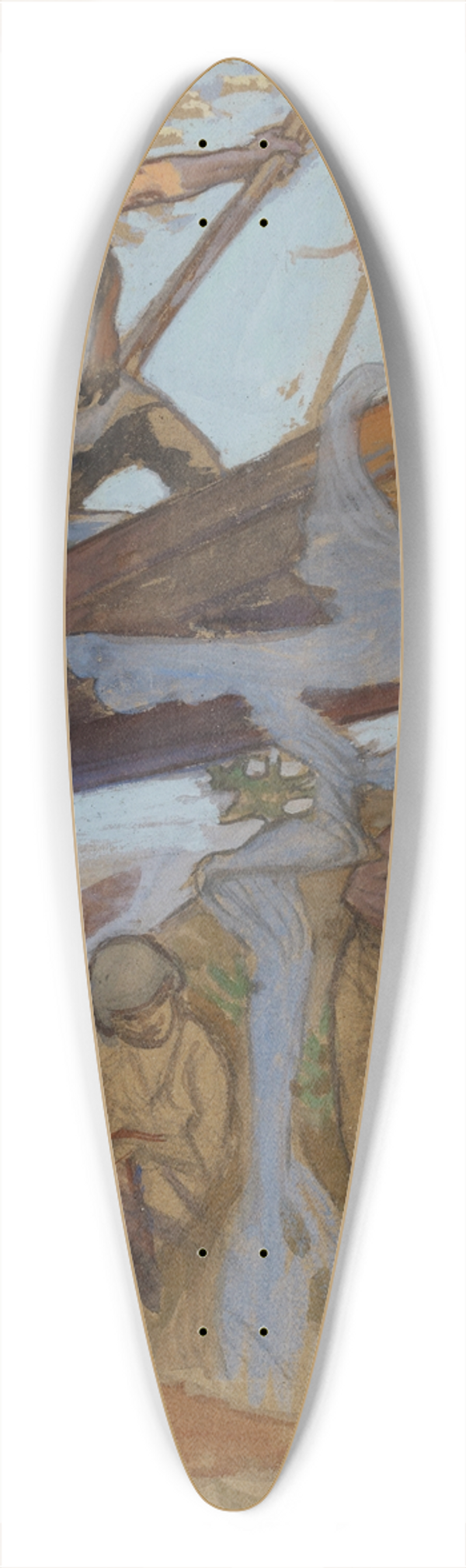 Akseli Gallen-Kallela - The Departure Of Vinminen 39.3 inch art pintail longboard deck