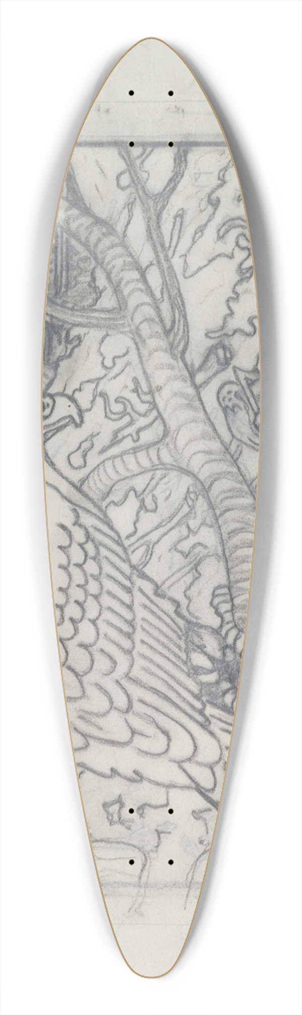 Akseli Gallen-Kallela - The Great Kalevala, Poem II, Vinminen and Eagle 39.3 inch art pintail longboard deck