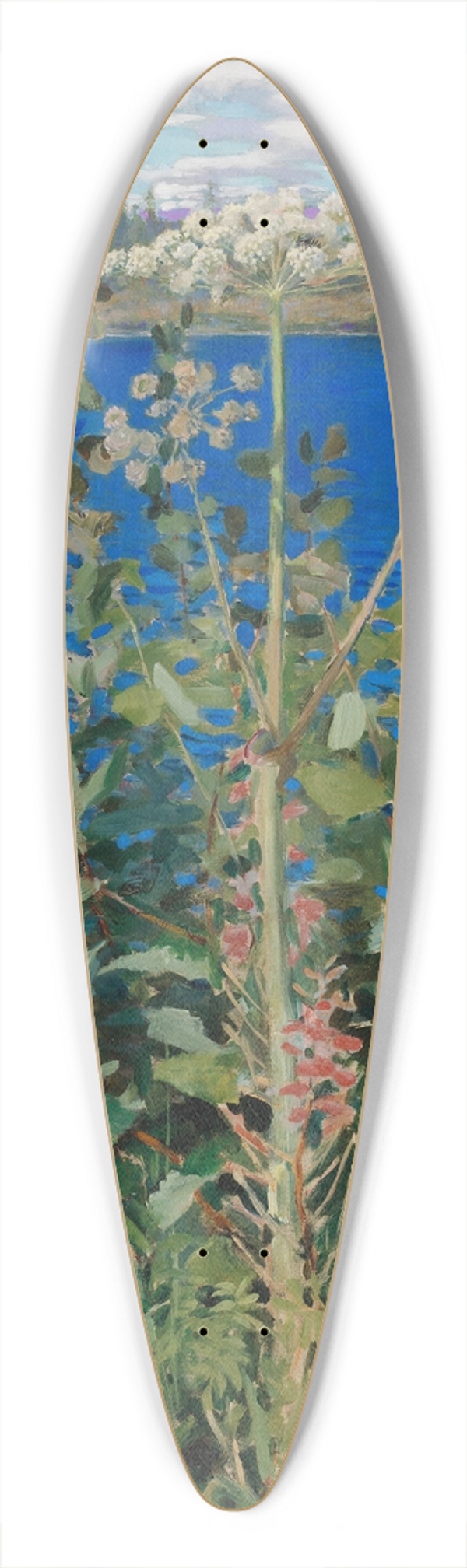 Akseli Gallen-Kallela - Wild Angelica 39.3 inch art pintail longboard deck
