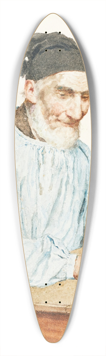 Albert Anker - Farmer From Ins At Table 39.3 inch art pintail longboard deck