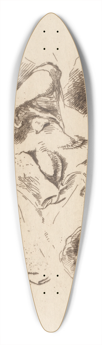 Albert Besnard - Four Heads of Women: Study for The Happy Island (Quatre ttes de Femmes: tude pour LIle Heureuse) 39.3 inch art pintail longboard deck