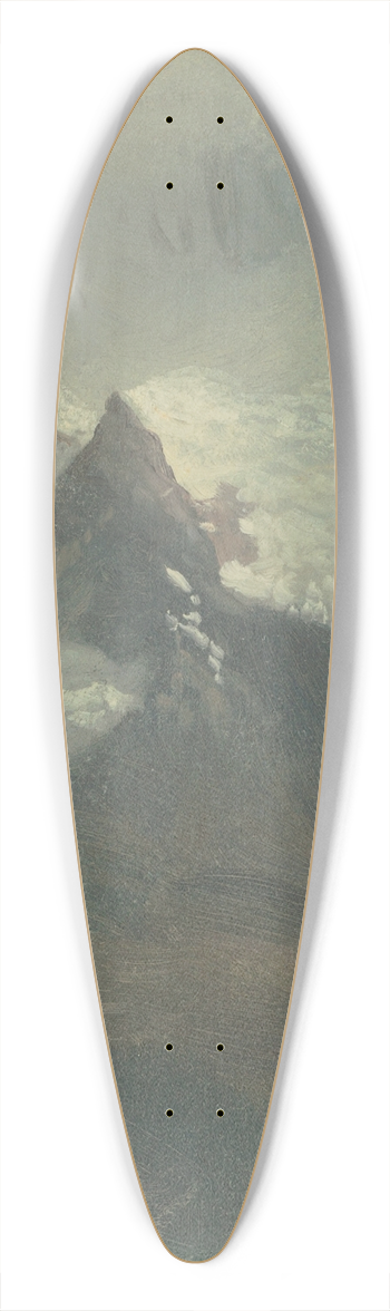 Albert Bierstadt - Cloud Study with Mountain Peaks 39.3 inch art pintail longboard deck