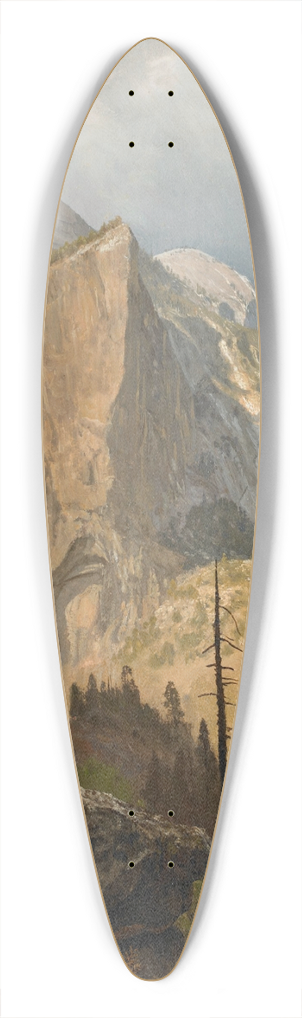 Albert Bierstadt - North Dome, Yosemite Valley 39.3 inch art pintail longboard deck