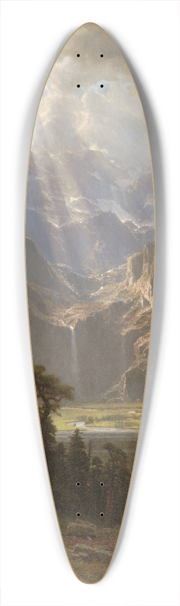 Albert Bierstadt - Rocky Mountains, Landers Peak 39.3 inch art pintail longboard deck