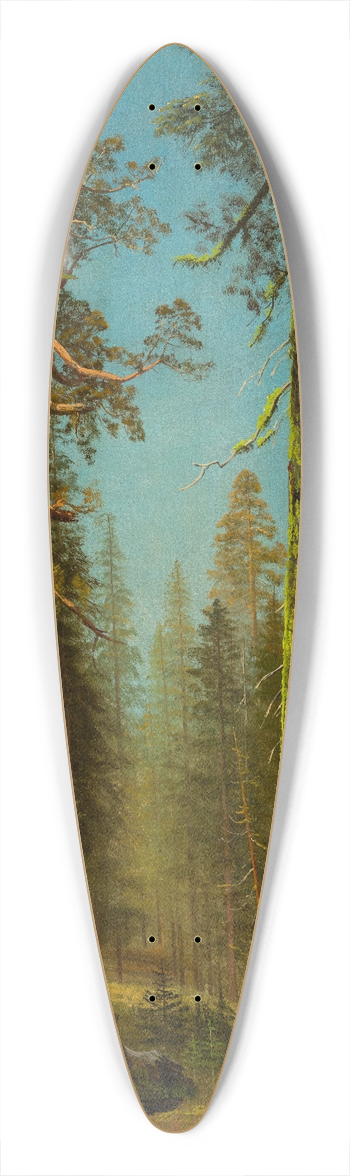 Albert Bierstadt - The Grizzly Giant Sequoia, Mariposa Grove, California 39.3 inch art pintail longboard deck