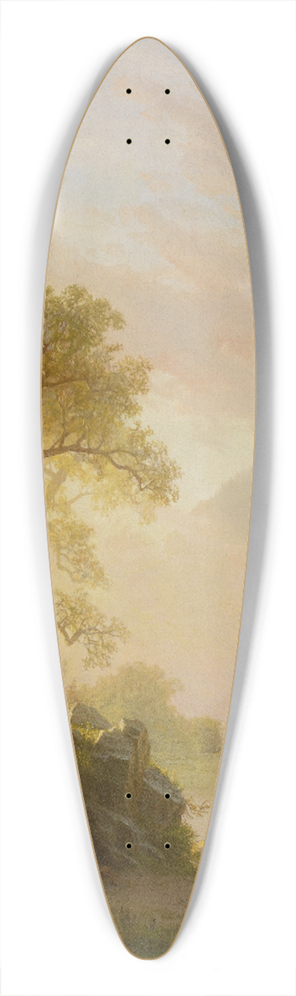 Albert Bierstadt - The Merced River in Yosemite 39.3 inch art pintail longboard deck