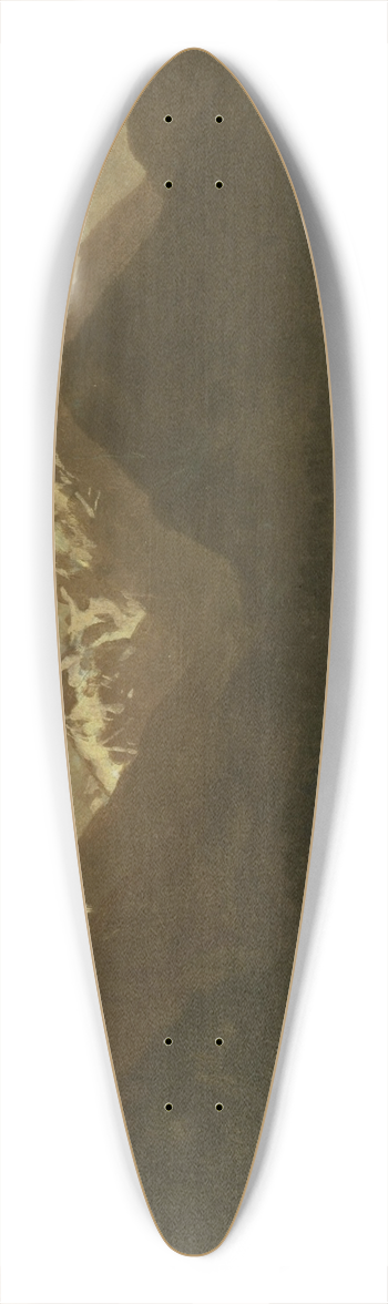 Albert Bierstadt - Untitled (mountains and lake) 39.3 inch art pintail longboard deck
