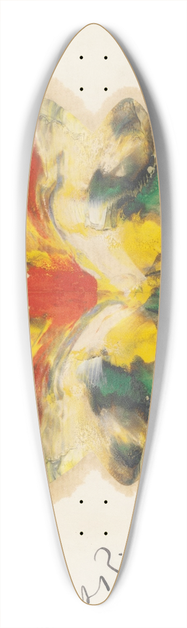 Albert Bierstadt - YellowButterfly 39.3 inch art pintail longboard deck