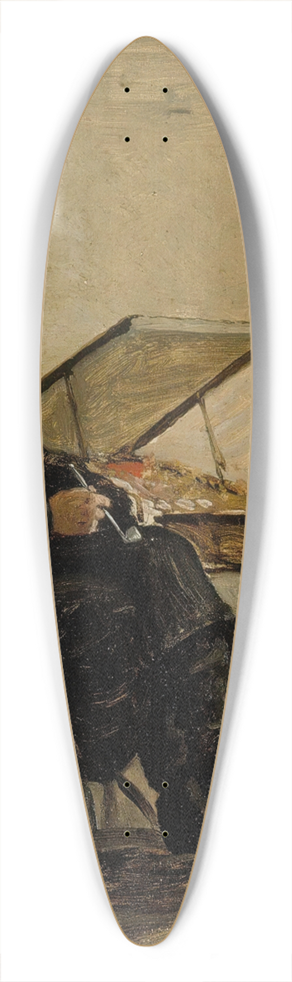 Albert Edelfelt - A Russian Salesman of Sweet Cakes at the Helsinki South Harbour Market, sketch 39.3 inch art pintail longboard deck