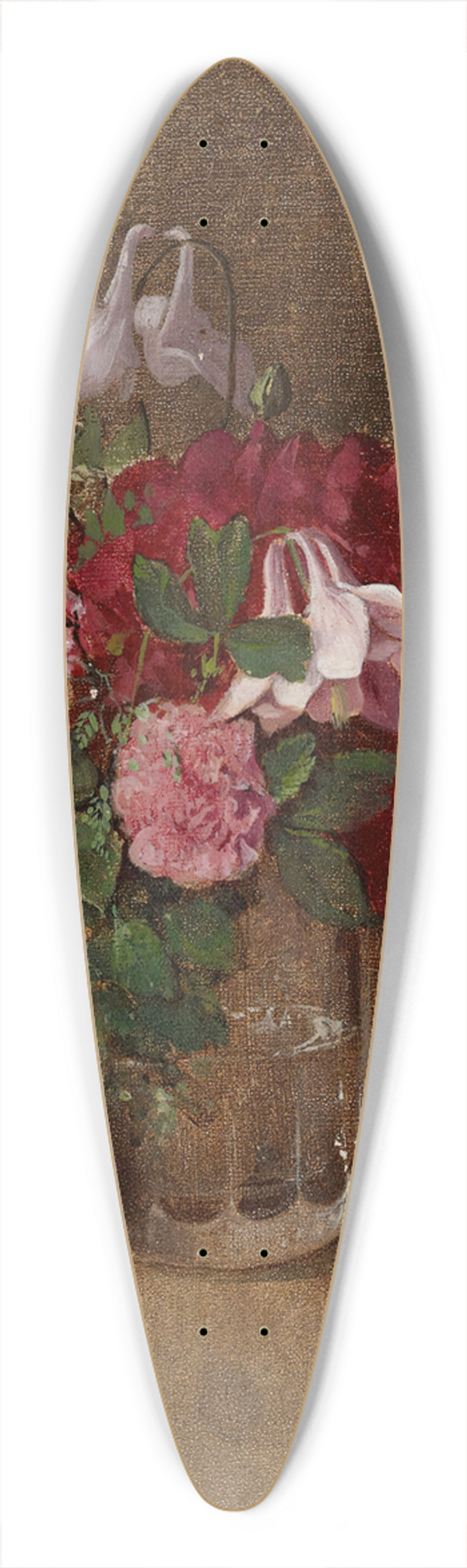 Albert Edelfelt - Flowers in a Glass 39.3 inch art pintail longboard deck