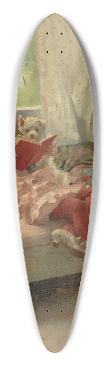 Albert Edelfelt - Good Friends I (Berta and Capi) 39.3 inch art pintail longboard deck