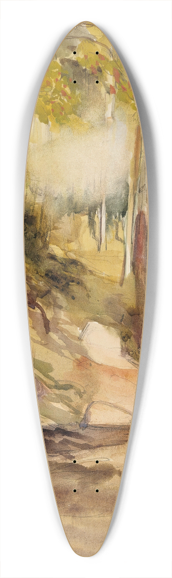 Albert Edelfelt - In the Woods 39.3 inch art pintail longboard deck