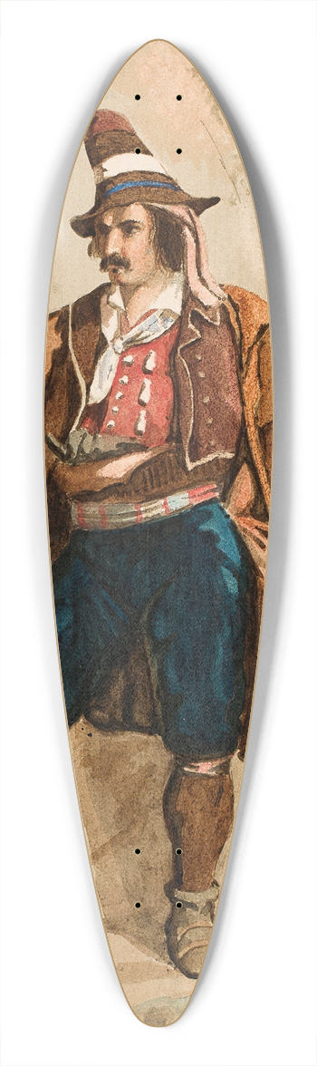 Albert Edelfelt - Italian Bandit 39.3 inch art pintail longboard deck