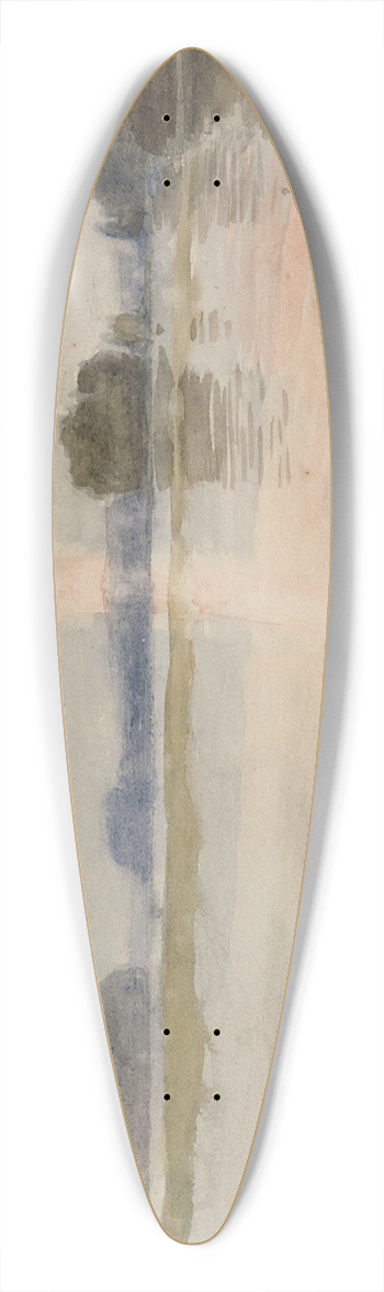 Albert Edelfelt - Rantamaisema 39.3 inch art pintail longboard deck