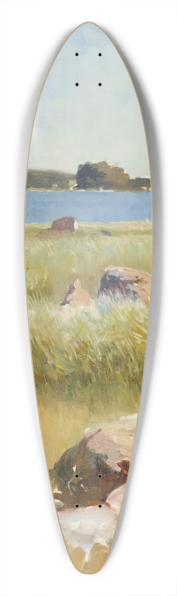 Albert Edelfelt - Saaristomaisema ; keskenerinen 39.3 inch art pintail longboard deck