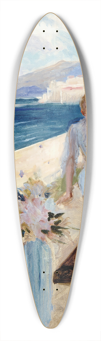 Albert Edelfelt - The Artists Wife And Emilie Von Etter On The Balcony In Cannes 39.3 inch art pintail longboard deck