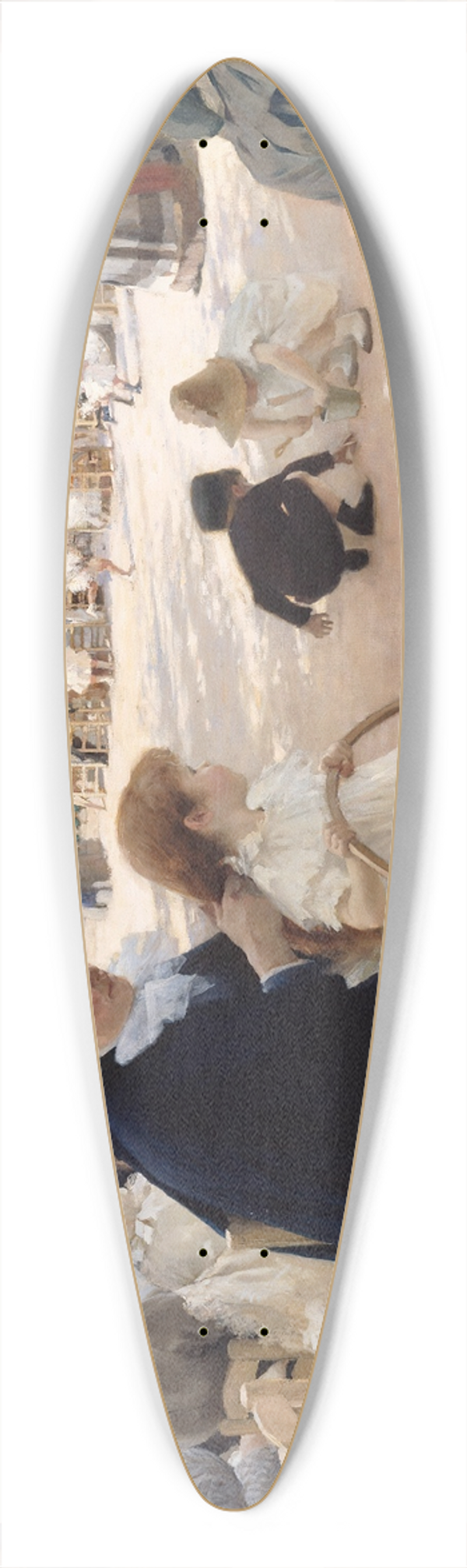 Albert Edelfelt - The Luxembourg Gardens, Paris, 1887 39.3 inch art pintail longboard deck