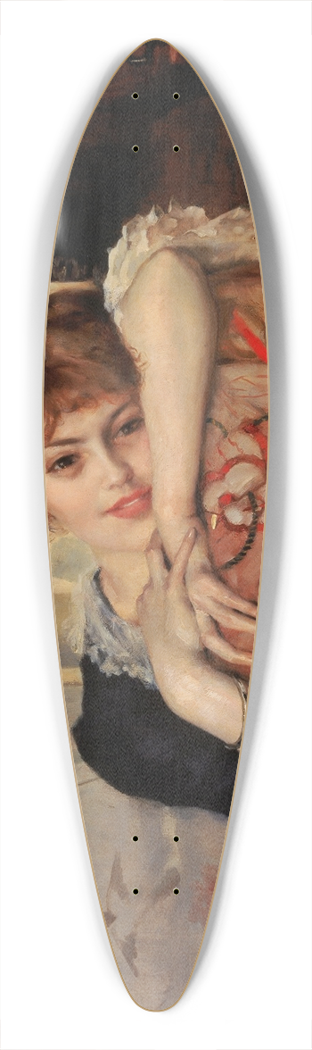 Albert Edelfelt - The Parisienne (Virginie) 39.3 inch art pintail longboard deck