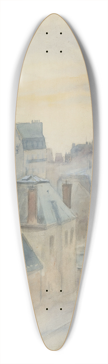 Albert Edelfelt - View of the artists studio in Paris 39.3 inch art pintail longboard deck