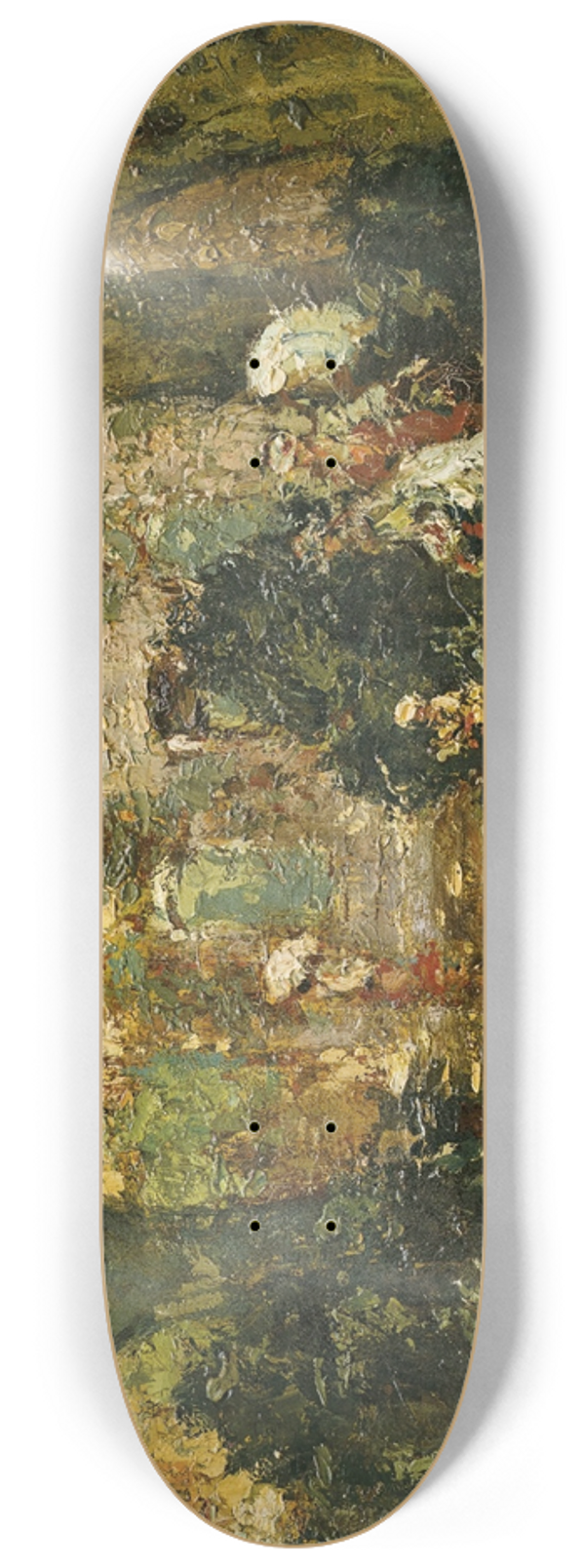 Adolphe Monticelli - Women In A Garden 8.25 inch art skate deck